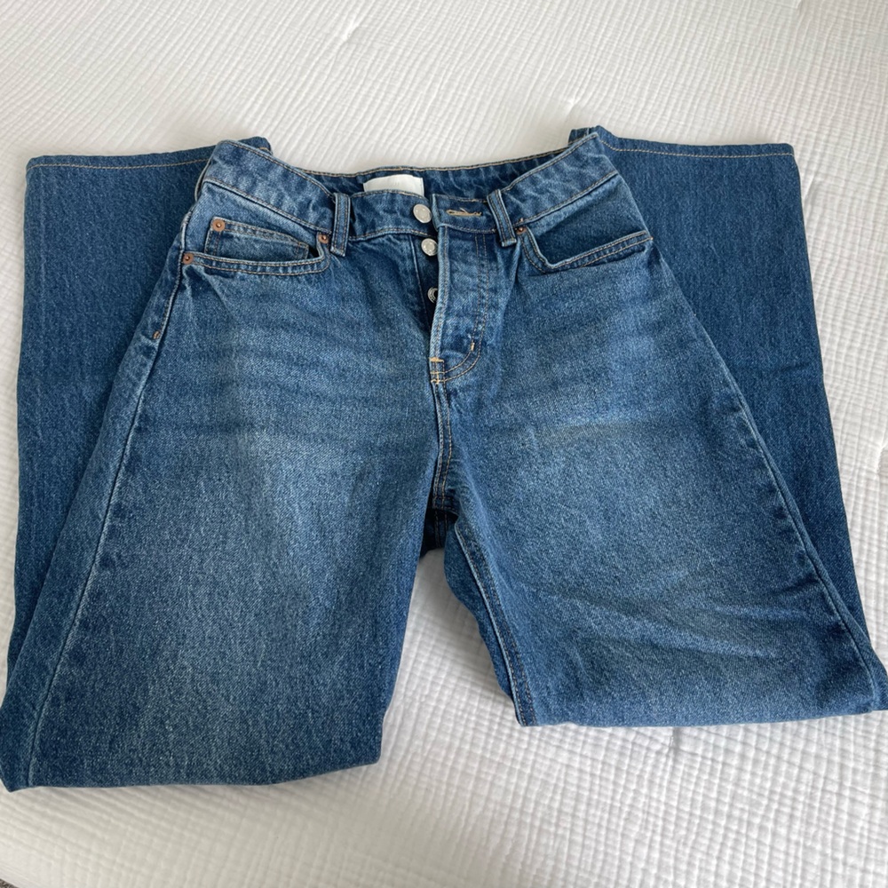H&M Divided high waisted straight leg jeans